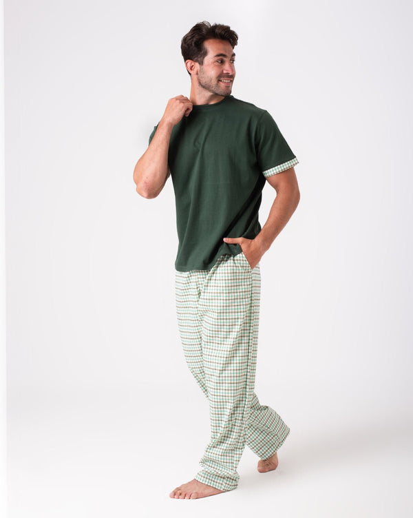 بيجاما رجالي كاروه Mint grid