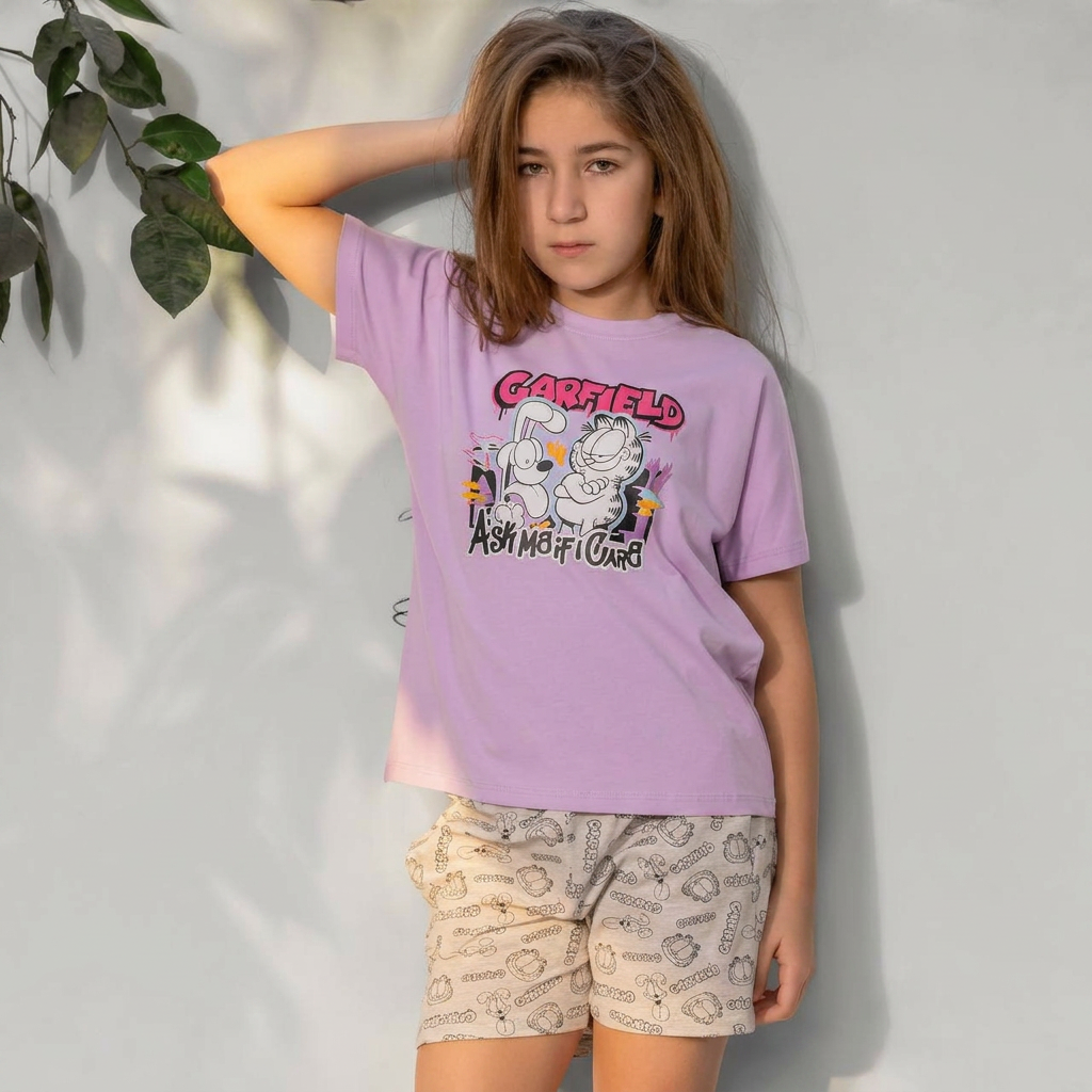 "Garfield" pajama short set
