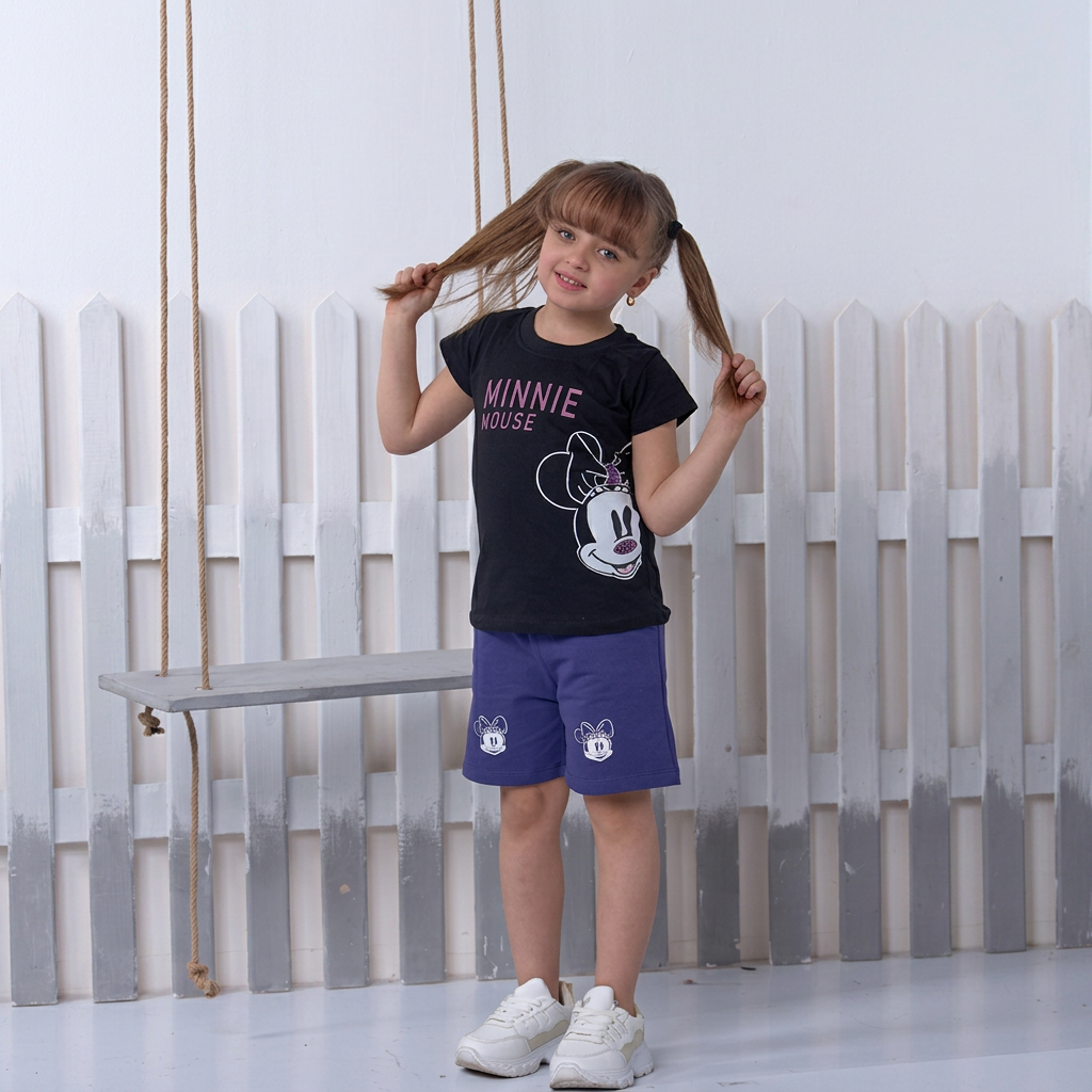"minnie mouse" pajama short set