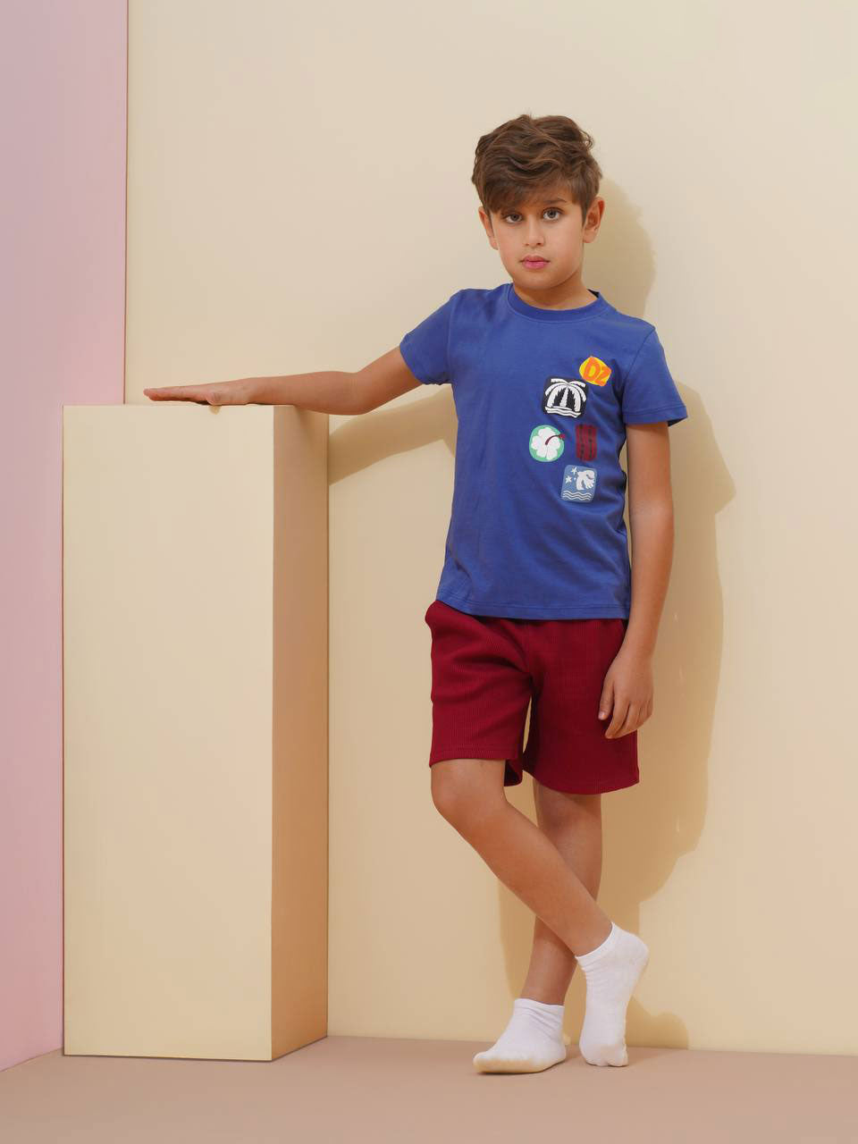 "D2" pajama short set