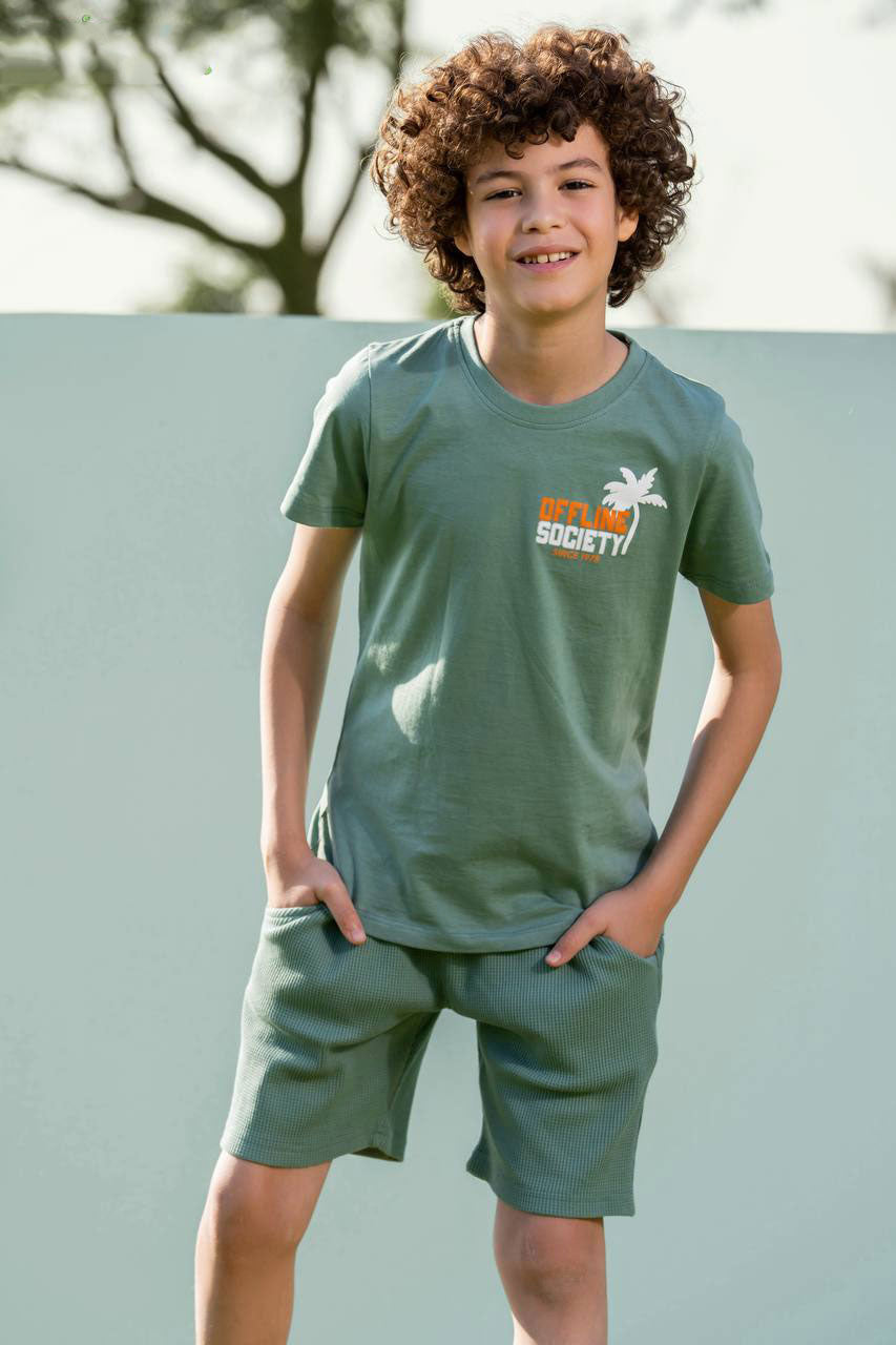 "offline" pajama short set