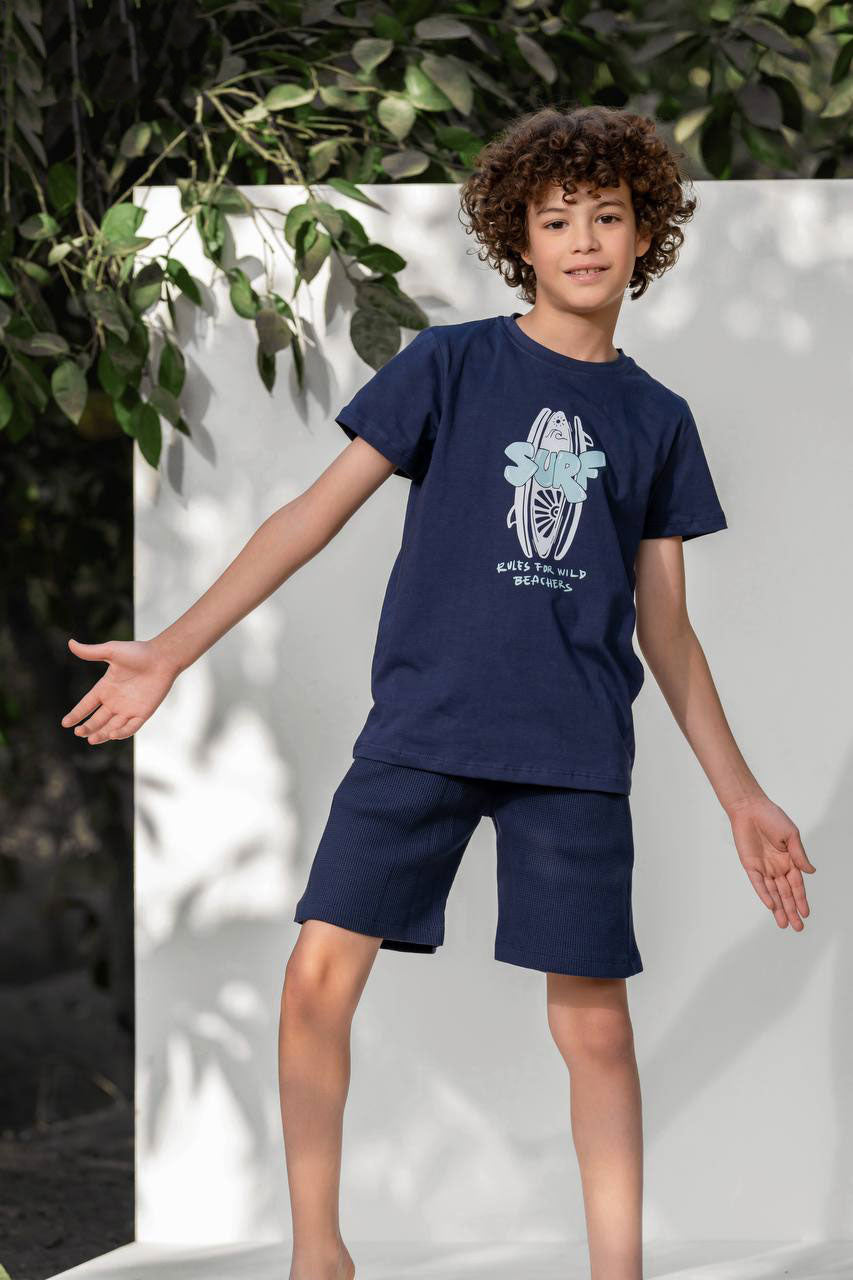 "surf" pajama short set