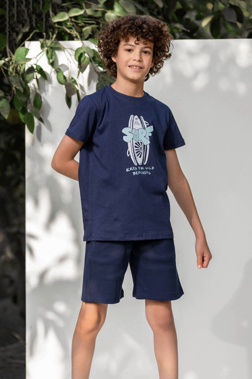 "surf" pajama short set