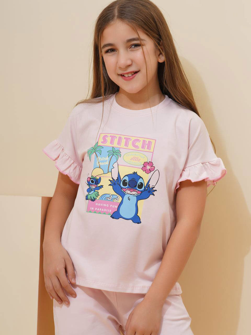 "stitch beach" pajama set
