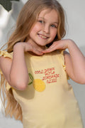 "lemon" pajama short set