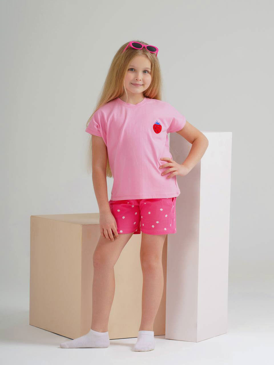 "strawberry" pajama short set